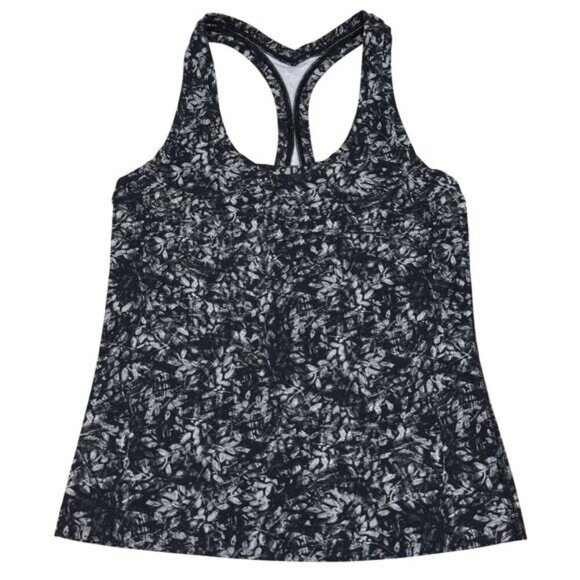 LULULEMON Cool Racerback Tank Top Shorter Length Sz 4 Blossom Overlay Starlight - Picture 4 of 6